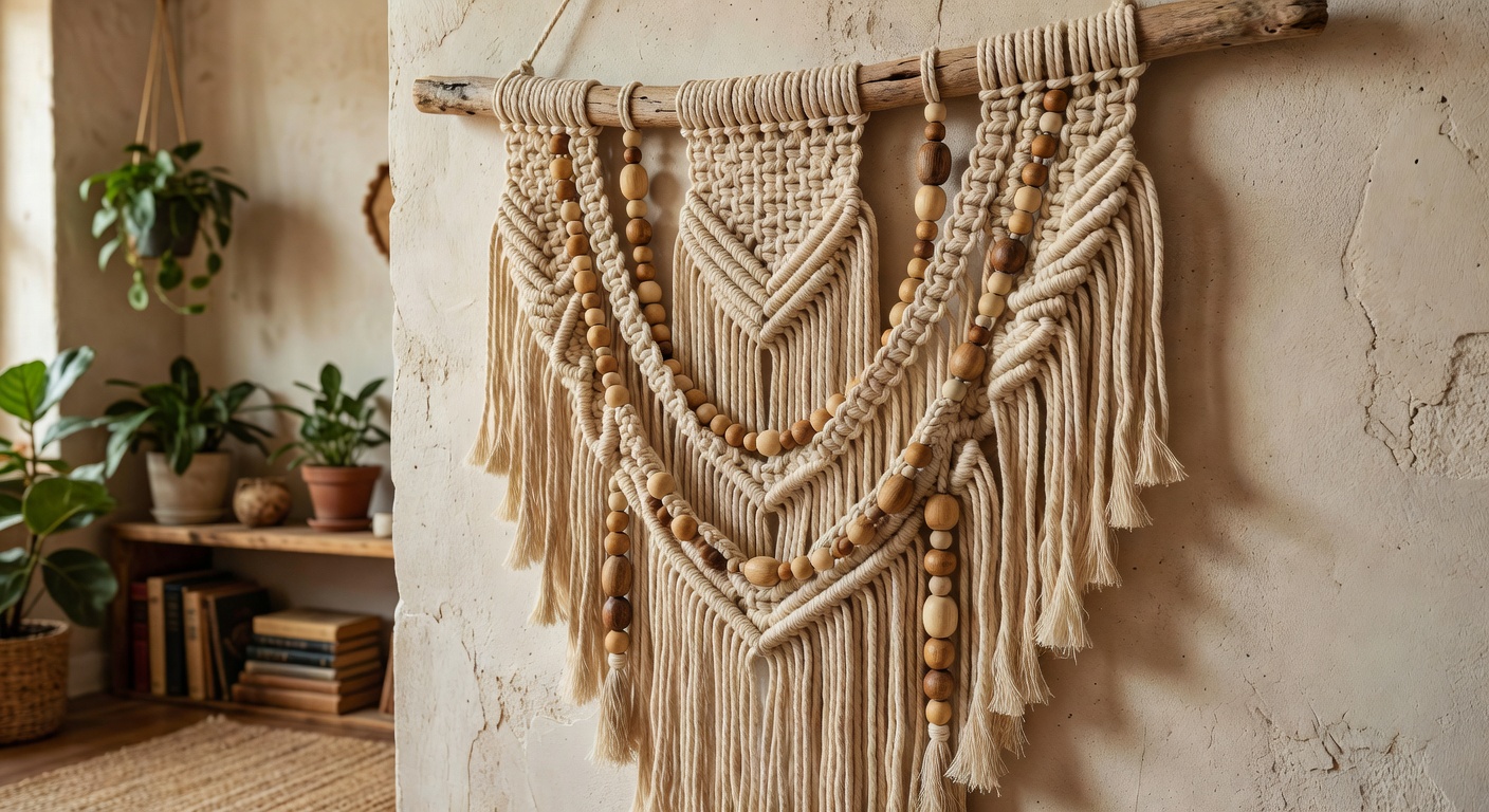Macramé tejido a mano